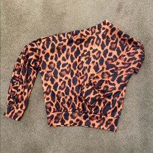 Leopard Asymmetrical Crop Top